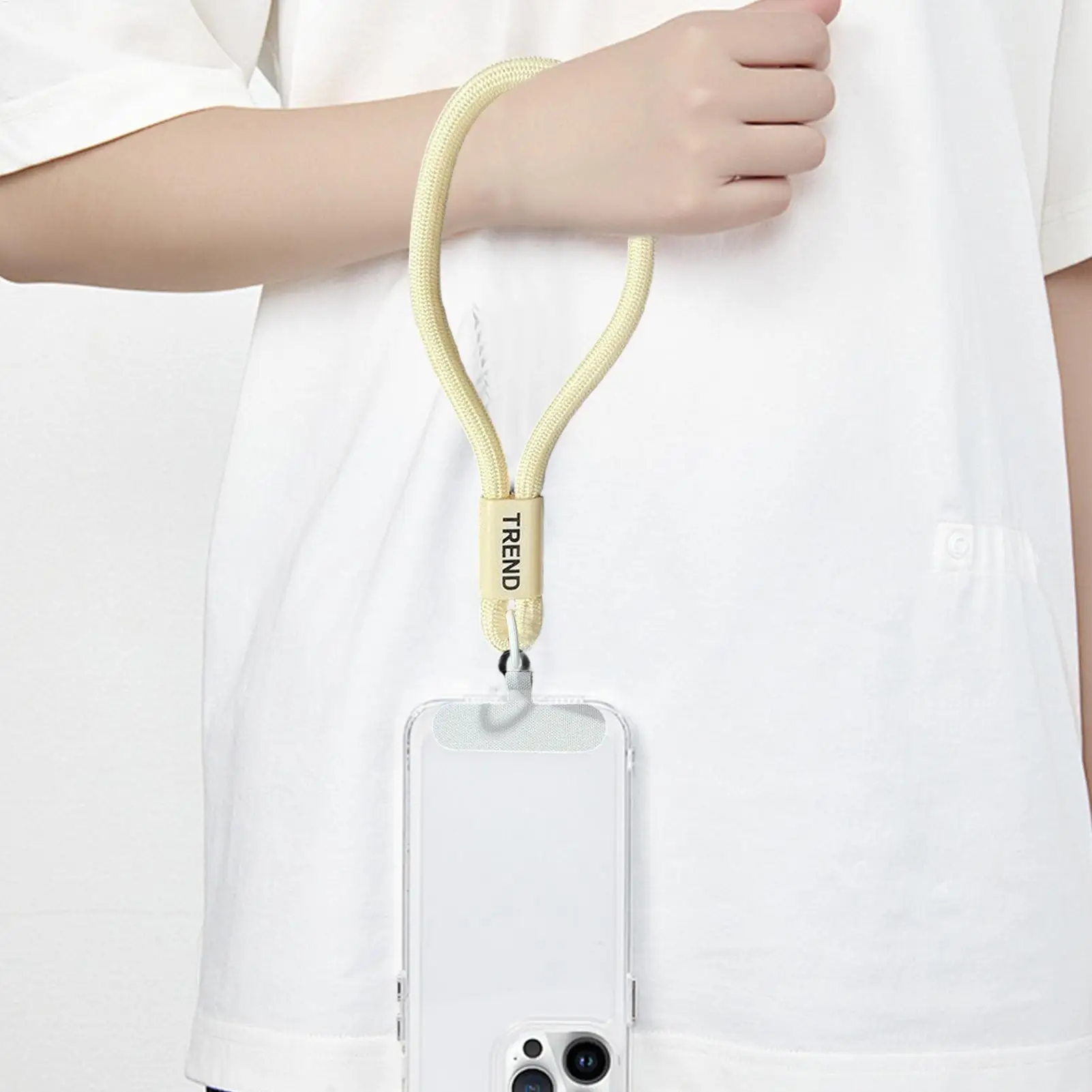 Universal Adjustable Mobile Phone Lanyard Short Wrist Strap with Self-locking Anti-drop Design Durable Polyester Phone Strap