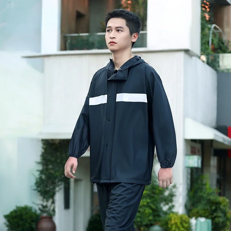 Work Clothes Raincoat Long Full Body Rainproof Adult Men's Women's Outdoor One-Piece Single Reflective Waterproof Poncho rain poncho raincoat suit