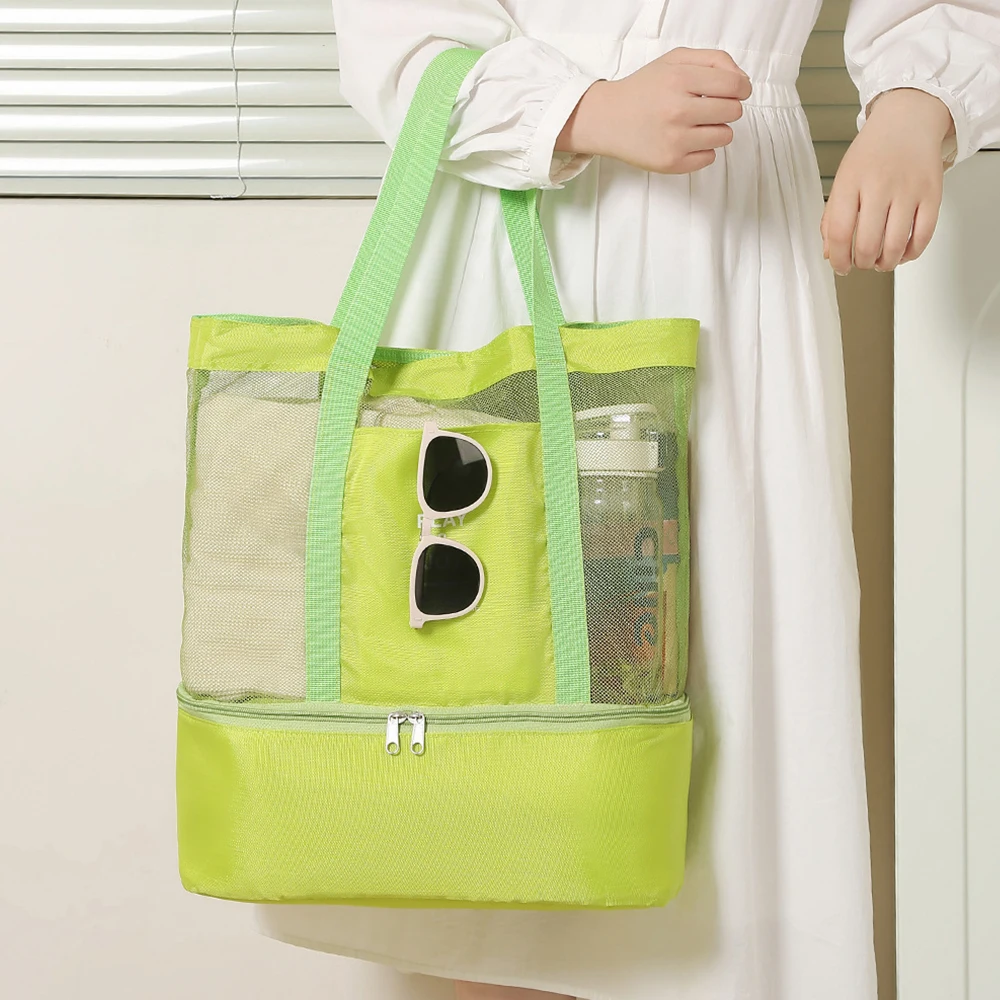 Multi functional Bento Bag Waterproof Swimming Bag Travel Storage Beach Insulated Double-layer Picnic Ice Bag