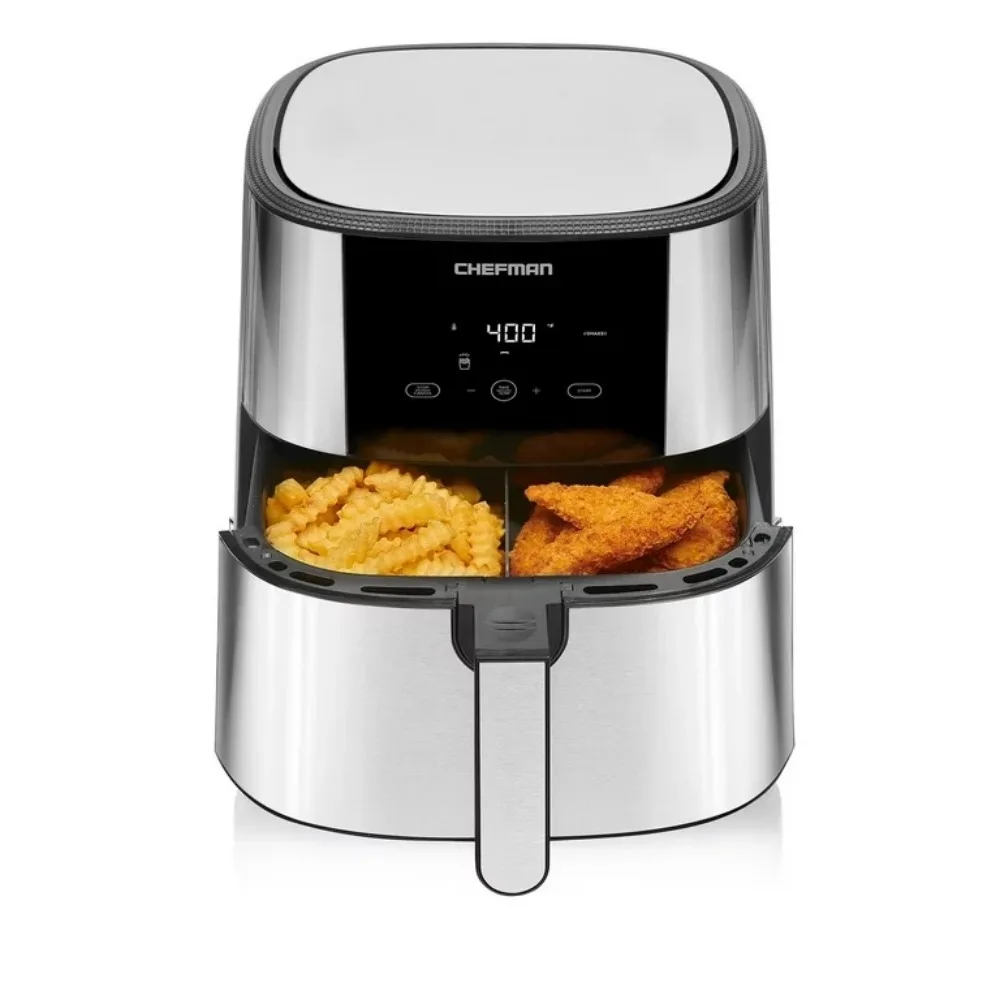 TXS5T2 Air Fryer, 6 Quart Airfryer, Large Stainless Steel Air Fryers for  3-5 People, 8 Food Presets, Digital Touch Screen, Healt - AliExpress