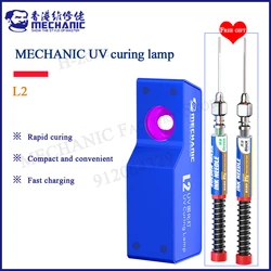 Mechanic L2 UV Curing Lamp 3W Fast Curing for Mobile Phone Motherboard UV Glue green oil Curing Repair Lamp with solder mask ink