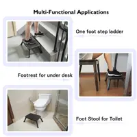 One Step Stool Lightweight Portable Folding Small Step Ladder with Handgrip Non-Slip Mobility Stepping Stool 4