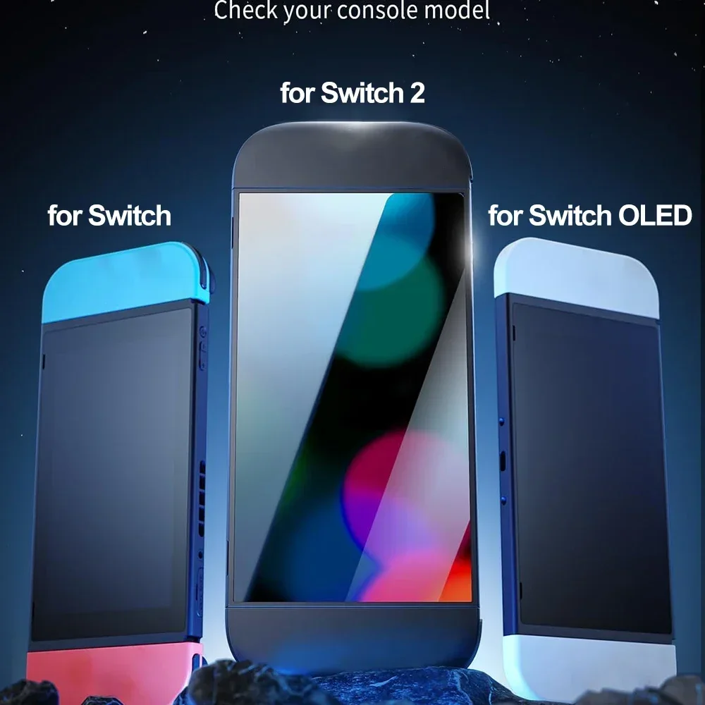 for Nintendo Switch/Switch OLED/Switch2 Tempered Glass with Easy Install Kit Screen Protector Tempered Film for Switch 2 OLED