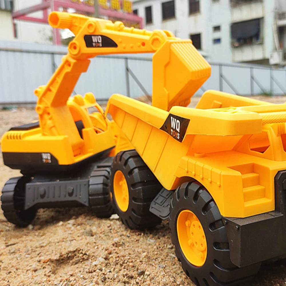 Toy Car Large Size City Construction Engineering Vehicle Children Excavator Truck Sand Digging Toys Kids Toy Gift For Birthday 2