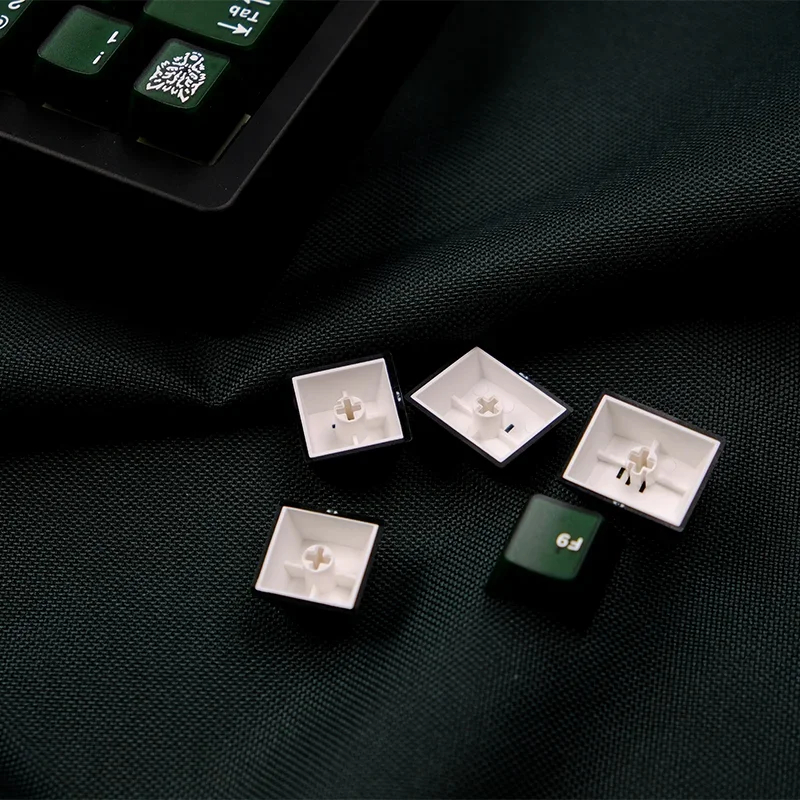 Verde Esmeralda Semi Keycaps Transparentes Double Shot Keycap Perfil Cereja Abs para Switches Gateron mx Teclado Gamer 114 Chaves - Imagem 2