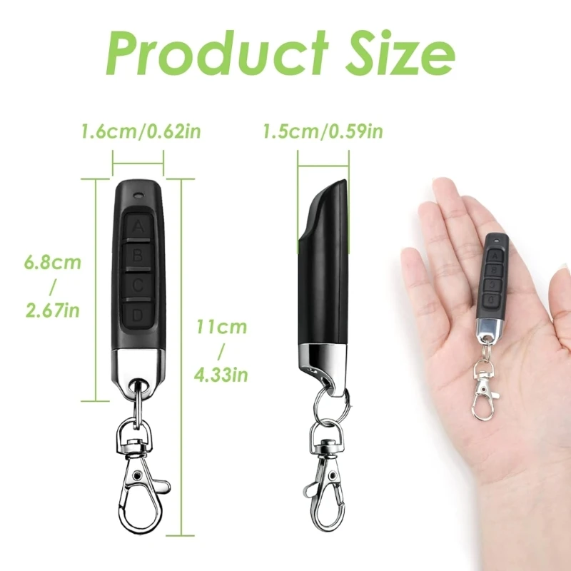 433MHz Copy Remote Controller Universal Garage Door Wireless Cloning Key Fob Dropshipping
