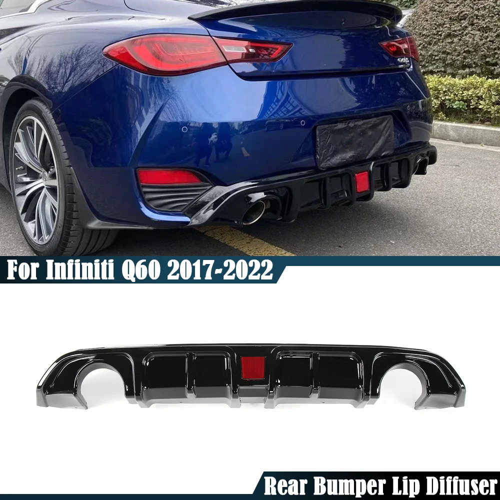 Rear Bumper Diffuser Lip For Infiniti Q60 2017 2022 Car Boot Guard