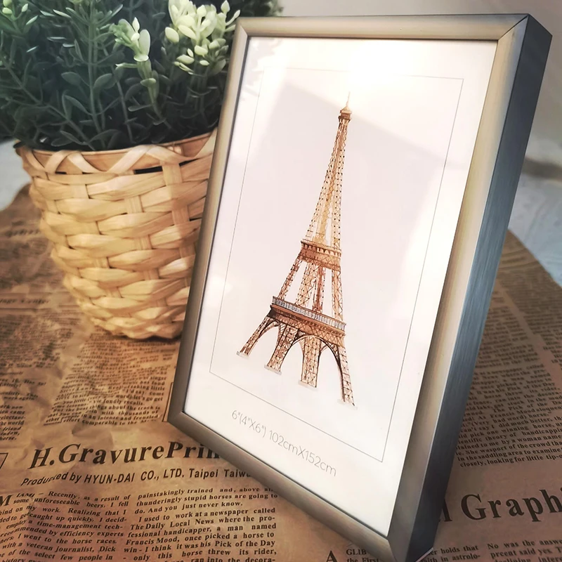 

3European style three-dimensional metal photo frame with A4A3 ID frame and rectangular picture frame