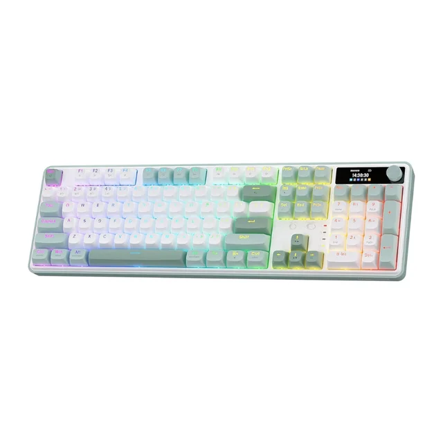 Redragon K761 Wireless Gasket Gaming Keyboard w/Hype Screen & Knob, 104 Keys Mechanical Keyboard