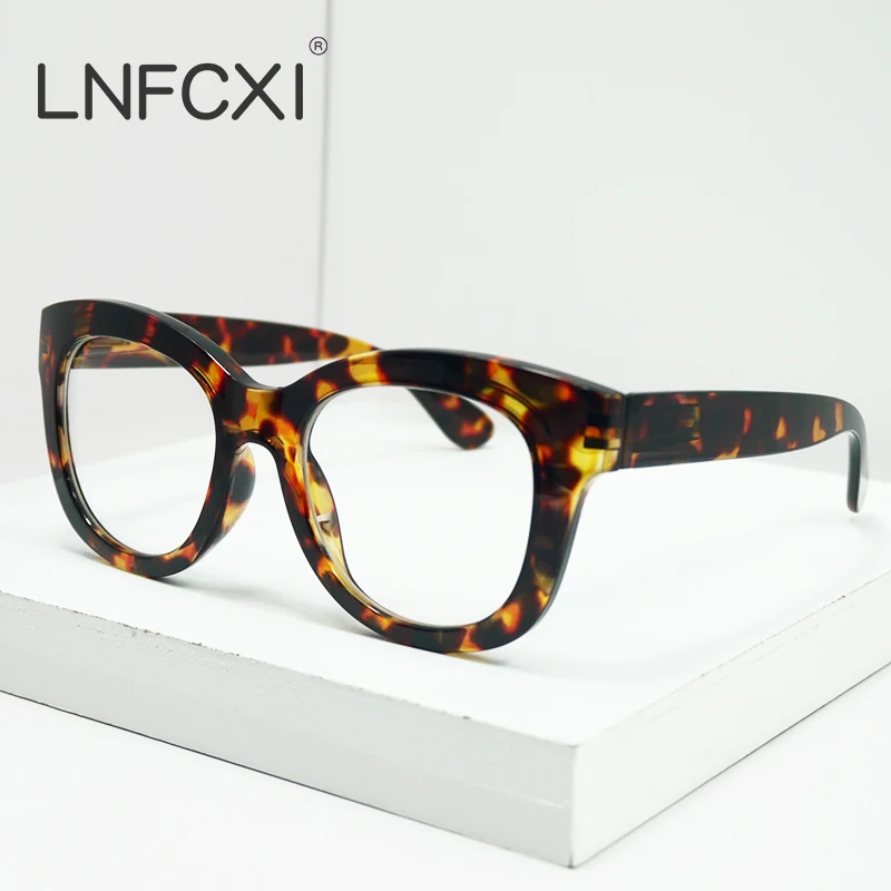 Reading Glasses Women Men Optical Frame Spring Temples Clear Anti-Blu-Ray Retro