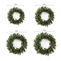 30/40/50cm Christmas Wreath Artificial Pine Cone Green Garlands Home Decorations Window Door Hanging Ornaments New Year Navidad 3