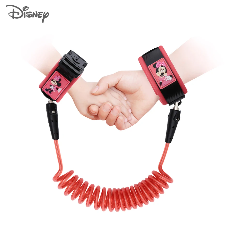 Disney Brand Baby Anti-lost Bracelet With Lock Anti-missing Harness Strap Rope Lock-proof Belt 1.8m For Kids Toddlers Children baby harness baby loss prevention bracelet safety wristbands bracelets