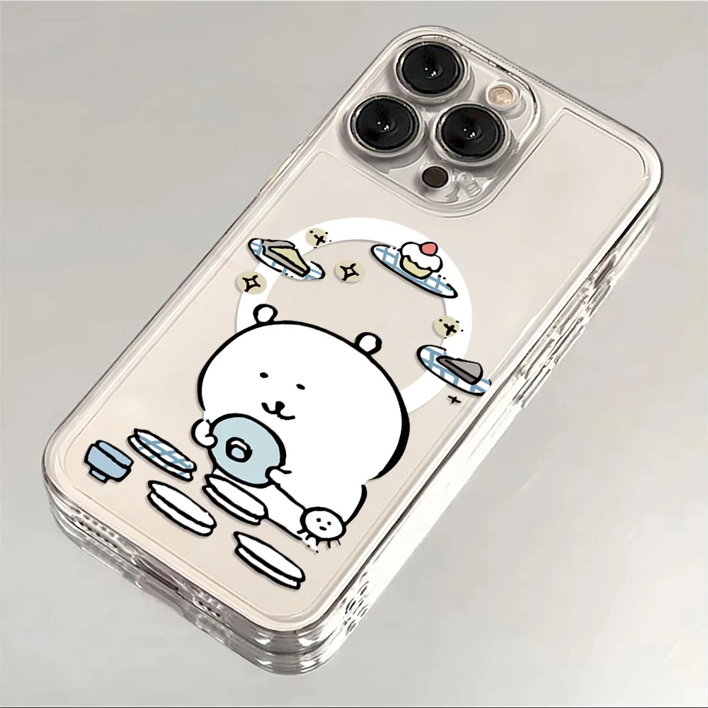 Ins Korean Letter Cute Y2K Magnetic Phone Case - Soft Clear TPU