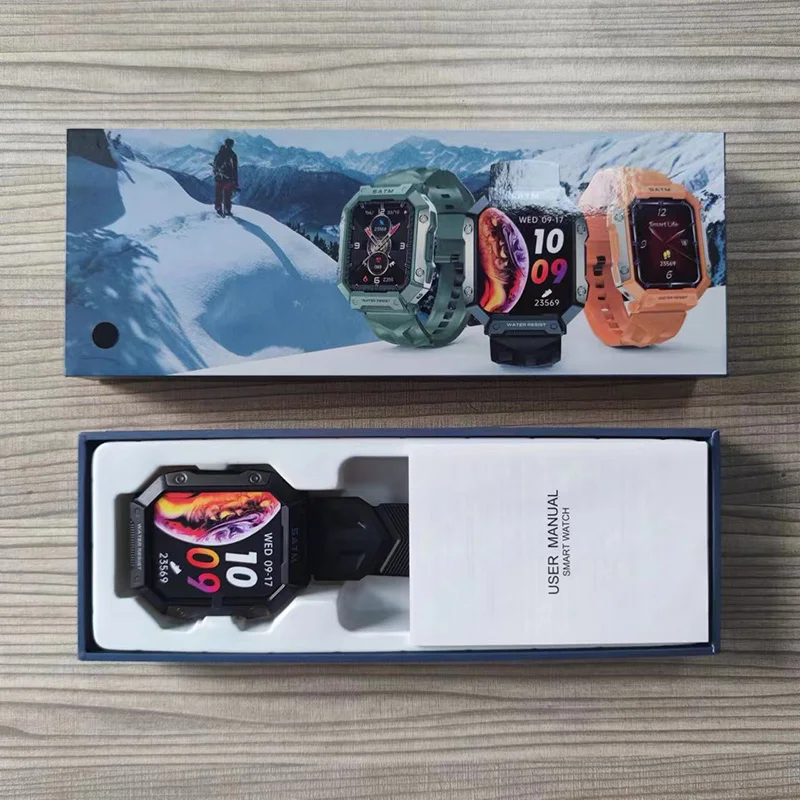 2025 새로운 야외 스마트 시계 방수 혈압 산소 심박수 건강 피트니스 모니터 남성 여성 스포츠 Smartwatch