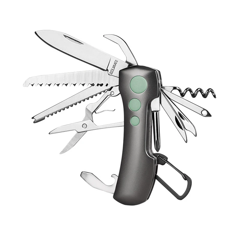 Multitool Knife Folding Survive Knife 14 in 1 Multifunctional With Screwdriver Serrated Blade Outdoor Camping Pocket Tool Knives multitool pliers folding pliers with fruit blade screwdriver bottle opener multifunction survive pocket tool knives outdoor edc