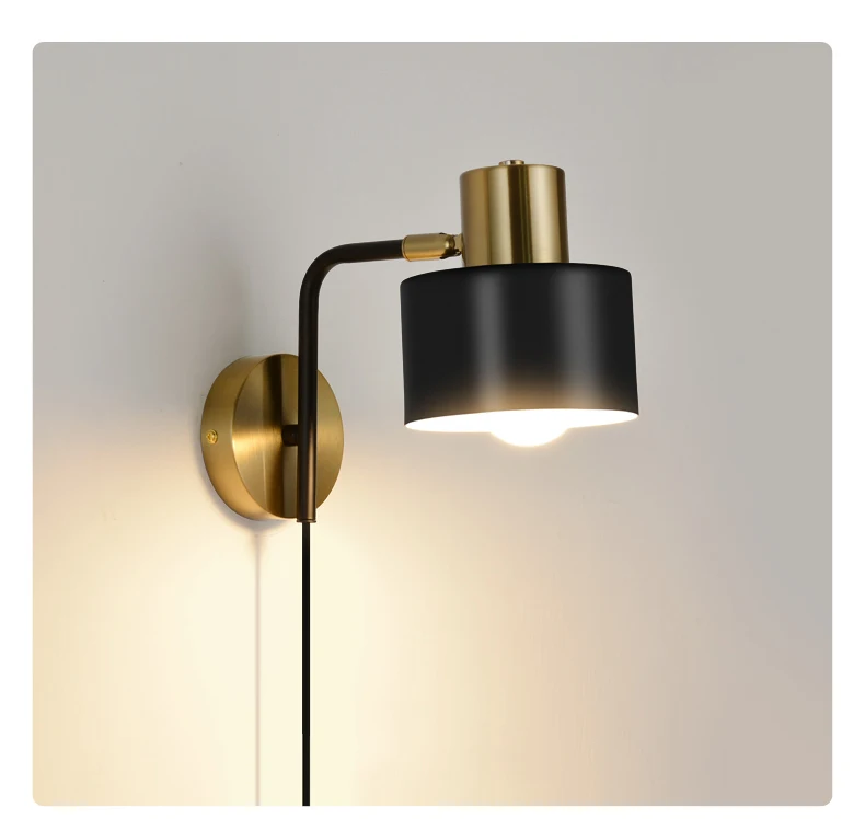 Nordic Luxury LED Wall Lamp with Plug