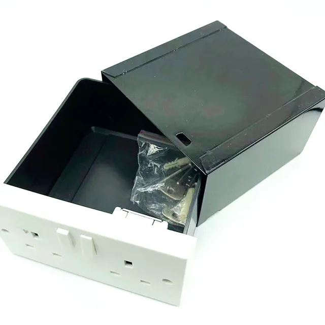 Imitation Double UK Plug Socket Wall Security Secret Hidden Stash Box Covert Diversion Safe 4