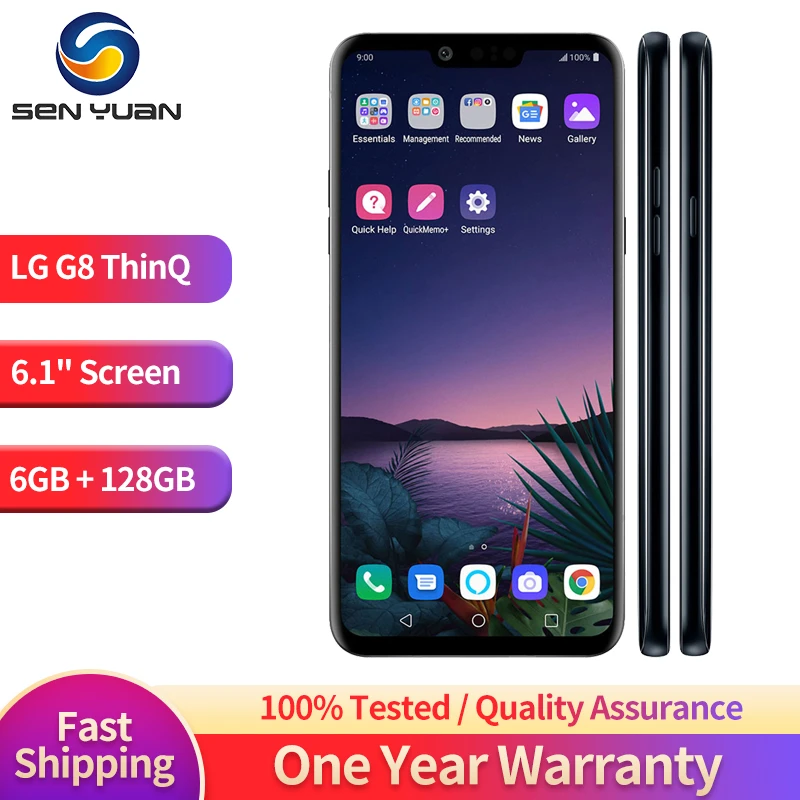 refurbished iphone Original Unlocked LG G8 ThinQ CellPhone 4G LTE G820UM G820N Android 10.0 SmartPhone Octa Core 6.1" Dual Camera NFC Mobile Phone backmarket phones