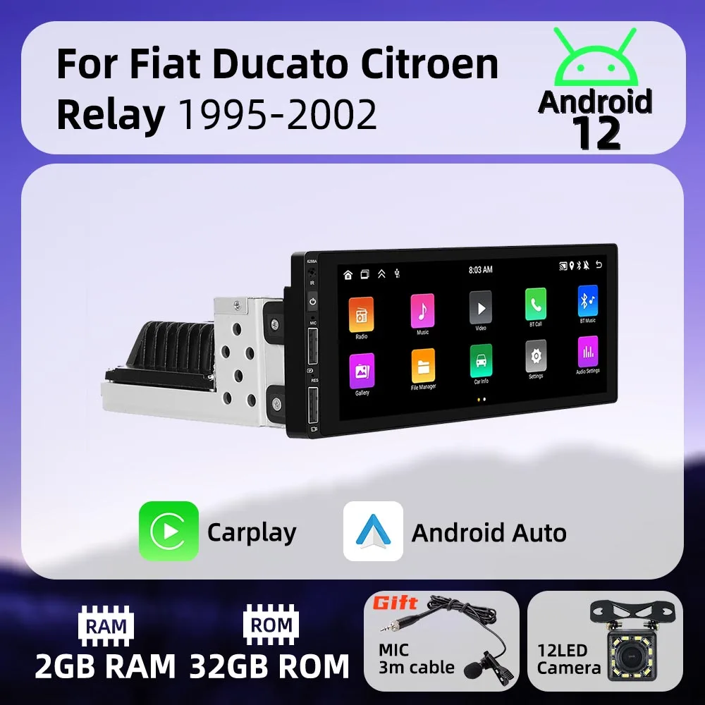 

Android Car Multimedia for Fiat Ducato Citroen Relay 1995-2002 1 Din Radio Stereo Head Unit Carplay Autoradio GPS Navigation
