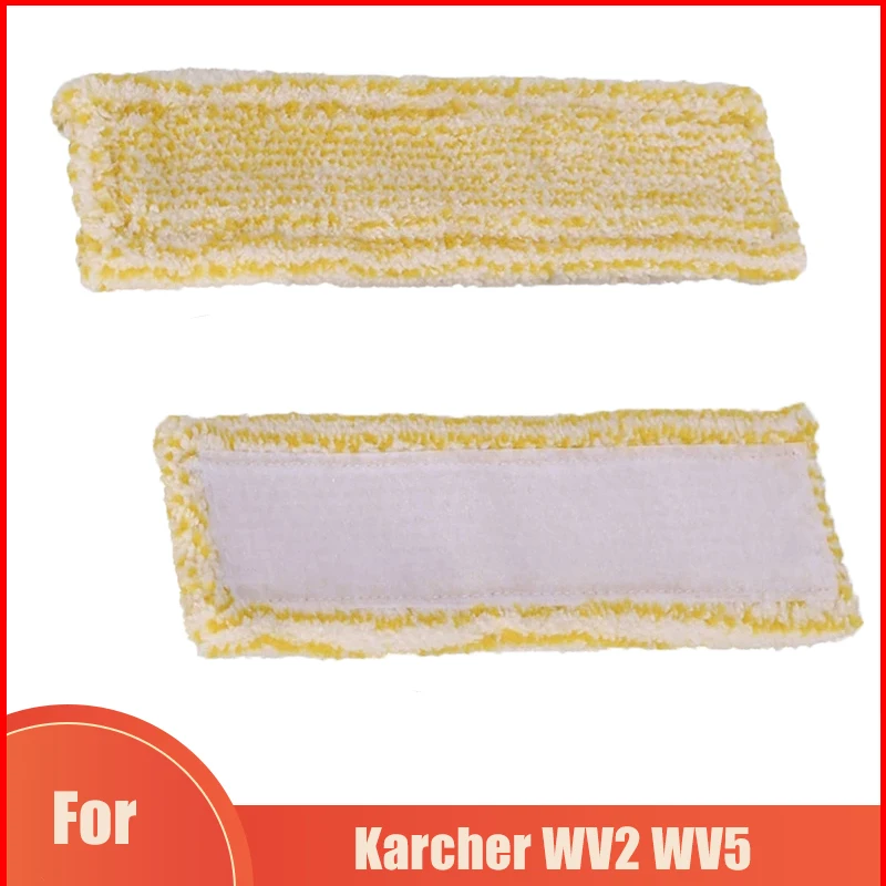 2PCS Washable Mop Pads Accessories For Karcher WV2 WV5 Handheld Steam Cleaner Mop Cloth Household Wipe Window Cleaner Parts