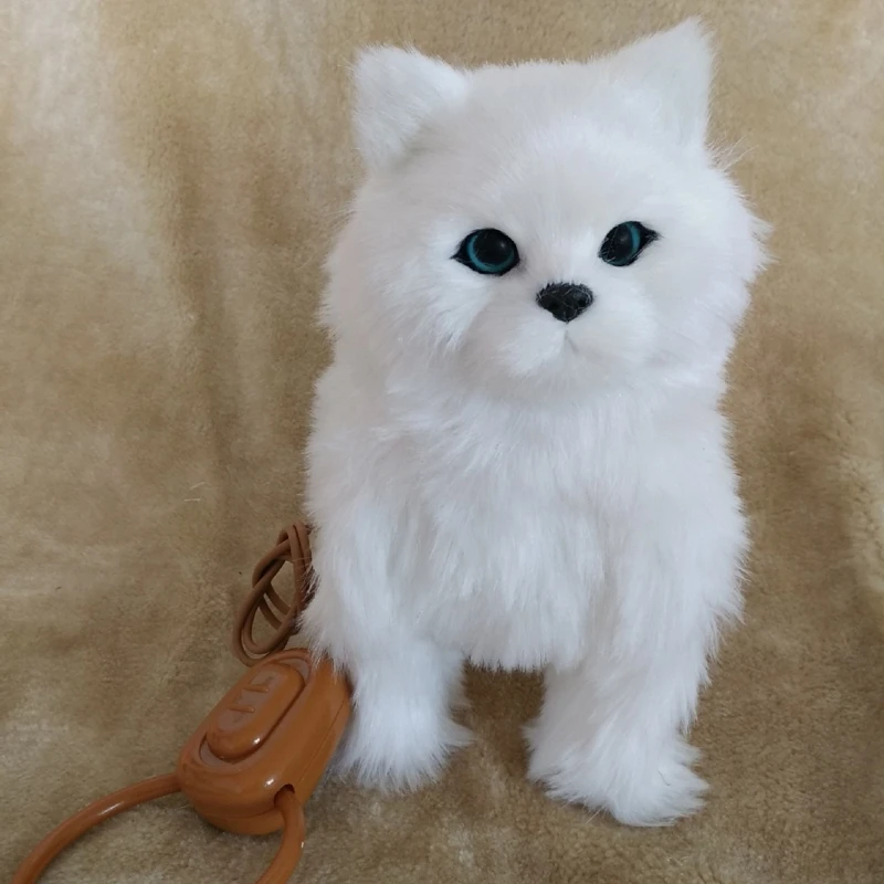 Electric Kitty Plush Leash Control Cute Electric Kitty Toys Make Sounds Singing Songs Walk Supplies 9.84x7.87in 2