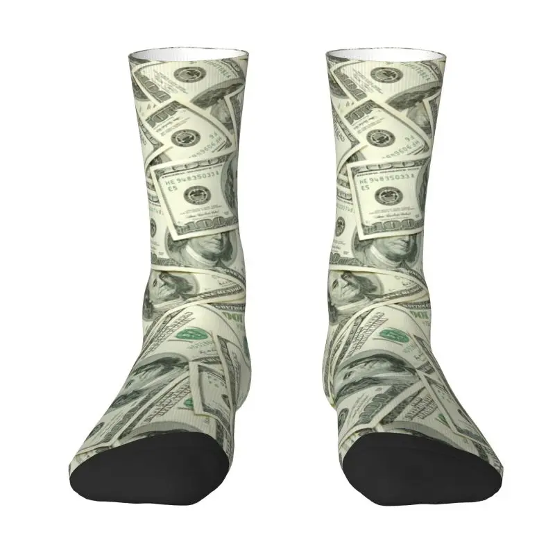 

Fashion Mens United States Money Dollar Bills Dress Socks Unisex Comfortable Warm 3D Print Crew Socks