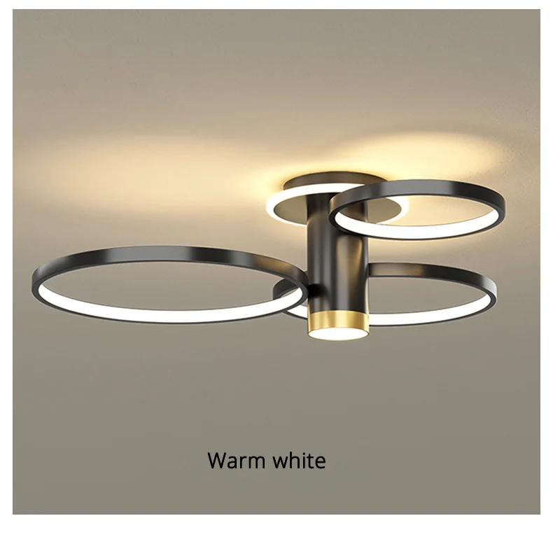 Nordic Modern Minimalist Chandeliers Household Personality Bedroom Ceiling Decoration Lights Creative Ring Study Room Led Lamps bedroom chandelier