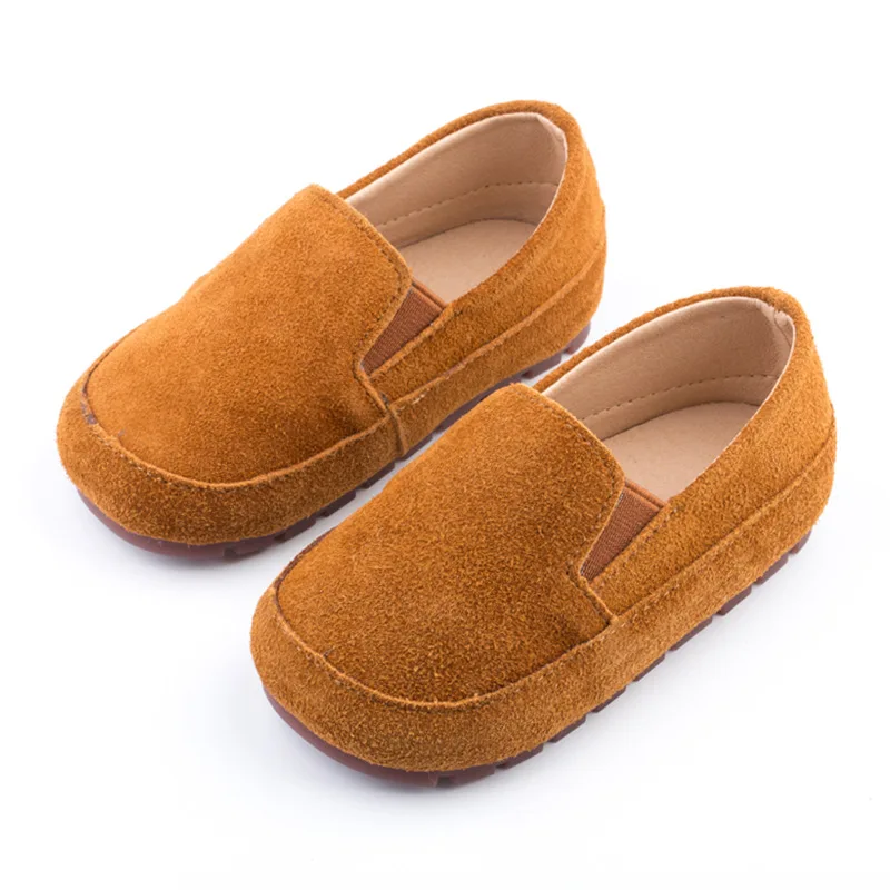 Leather Kids Moccasin Shoes for Autumn
