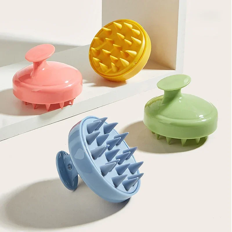 Silicone Combs Wet and Dry Scalp Massage Brush Head Cleaning Adult Baby Soft Household Bath Hair Care Styling Tools Accessories