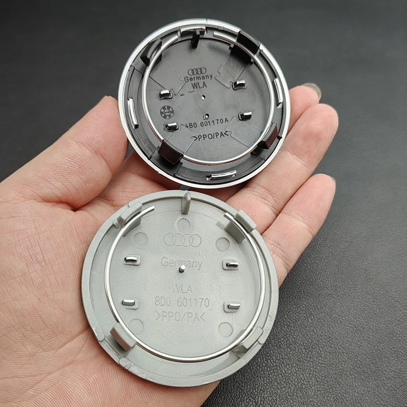 Wheel Center Caps 4pcs 60mm 61mm 68mm 69mm 77mm Car Hub Caps For Audi A1 A2 A3 A4 A5 A6 A7 A8 S3 S6 Q3 Q5 Q7 Accessories
