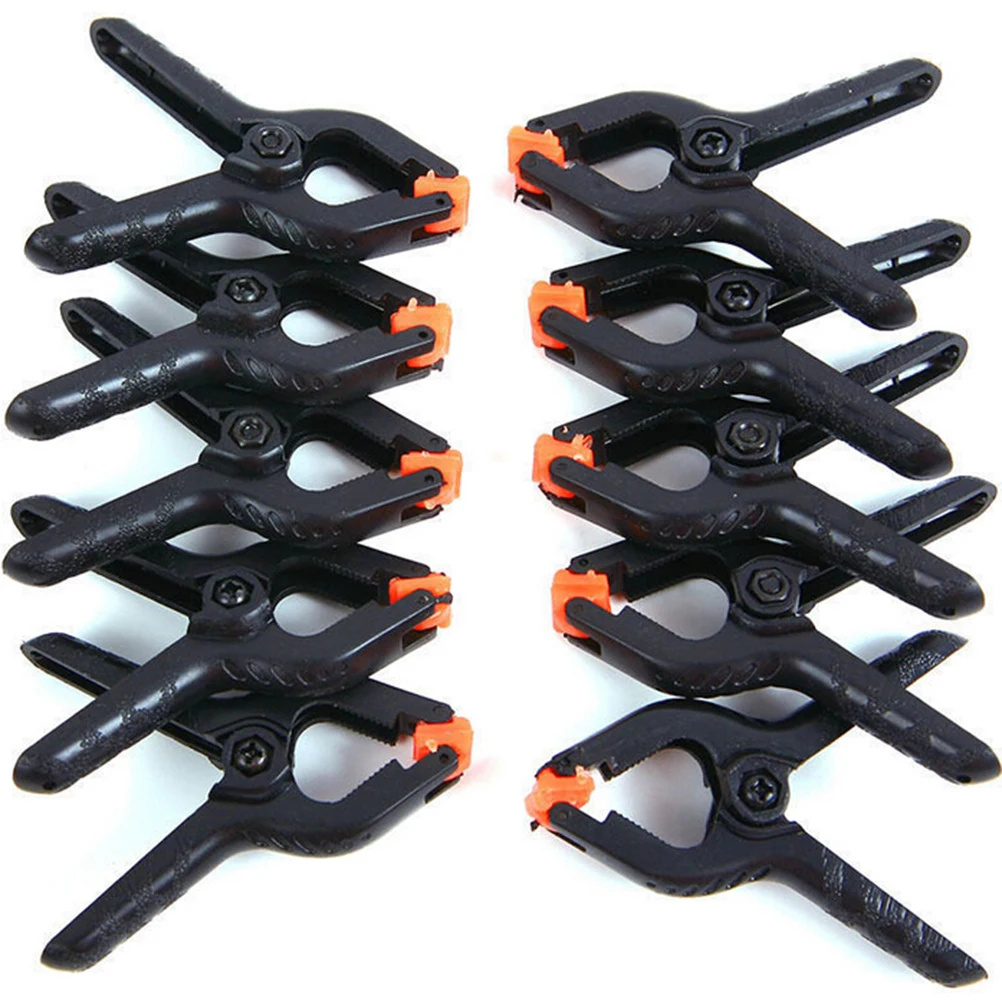 10pcs 2inch Spring Clamps DIY Woodworking Tools Plastic Nylon Clamps For Woodworking Spring Clip Photo Studio Background woodworking clamps