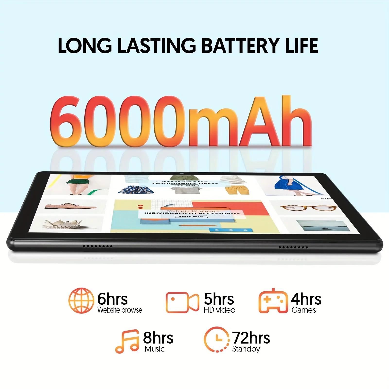 BAKEN 10インチ Android 15 タブレット、12GB（3+9拡張可能）RAM +