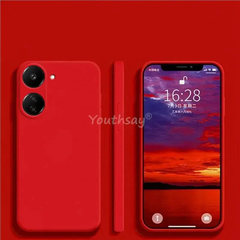 Liquid Silicone Phone Case with Camera Protector for Redmi A5 - Soft, Original Design