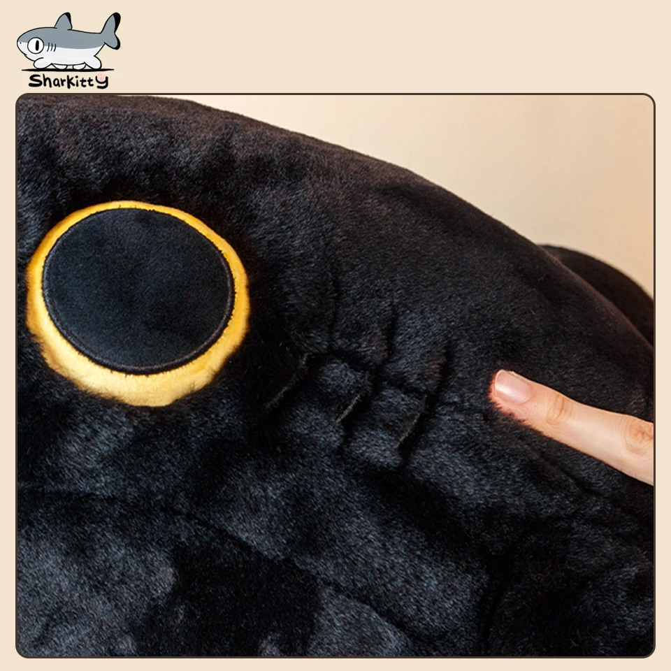 Black Sharkitty HeyHey Plush Toys Creative Cartoon Anime Peripheral Plush Stuffed Dolls Kawaii Toy Sleeping Pillow Cushion
