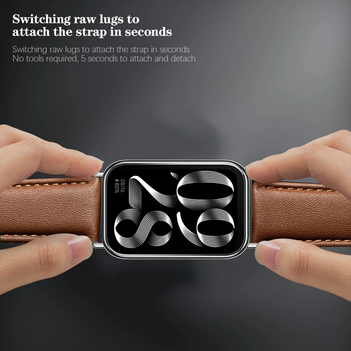Premium Leather Smartwatch Band - Elegant Sports Strap Accessory