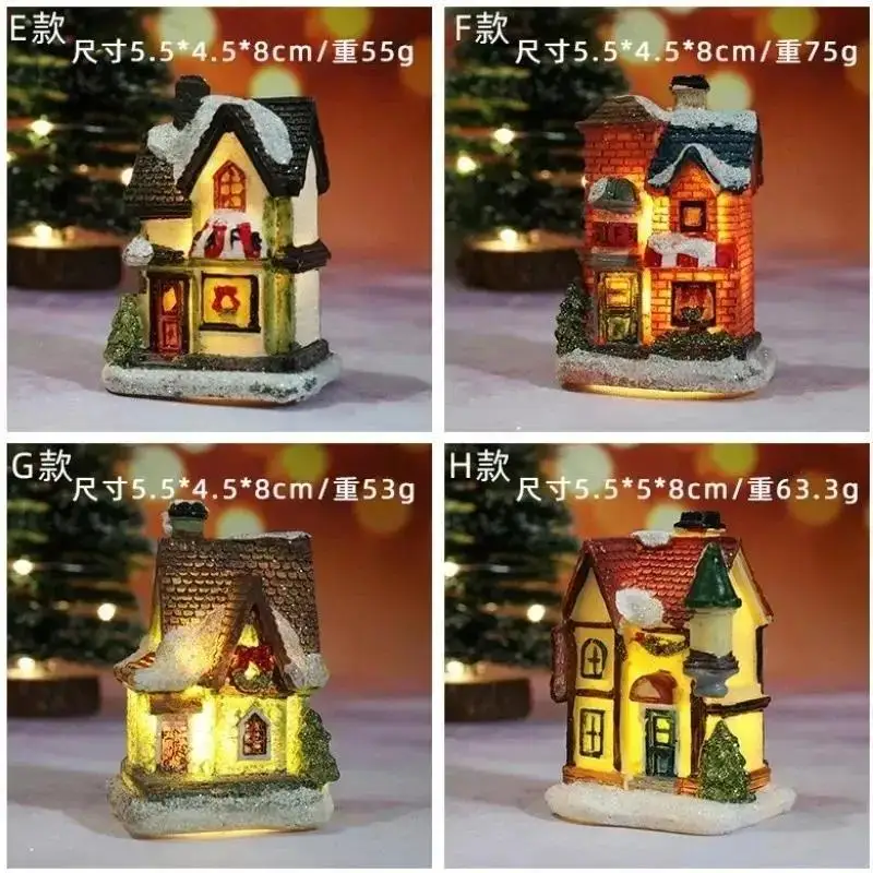 New Christmas New Christmas Decorations Resin Small House Micro Landscape Resin Small Ornaments Christmasing Gifts Room Decor