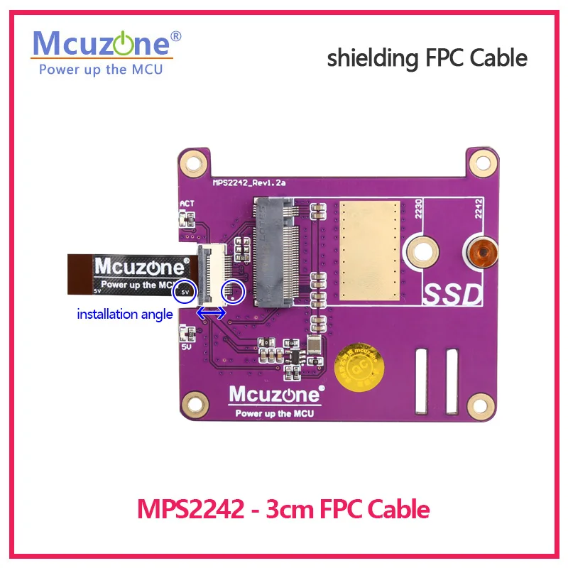 Cabo Fpc para Raspberry pi 16pin 05 Milímetros Pcie Blindagem Par Diferencial Controle de Impedância Fpc - Imagem 2