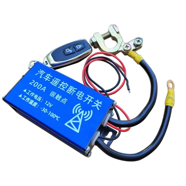 Remote Battery Disconnect Switch DC 12V 200A, Battery Kill Switch