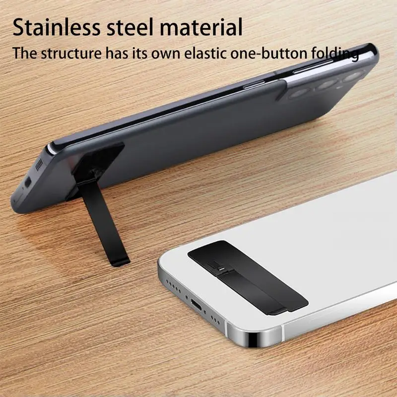 Desktop Phone Stand Invisible Folding Table Phone Holder Mini Smartphone Stand Flat Bar Shape Self-adhesive Phone Holder Gadgets