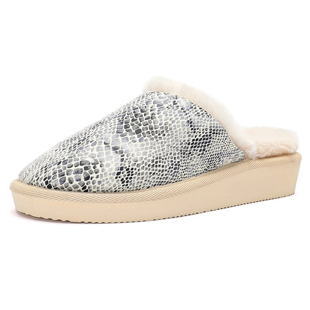 

2022 New Non-slip Platform Wedge Slippers Women Indoor Floor Flat Shoes Autumn Winter Home Cotton Warm Plush Bedroom Slides th26