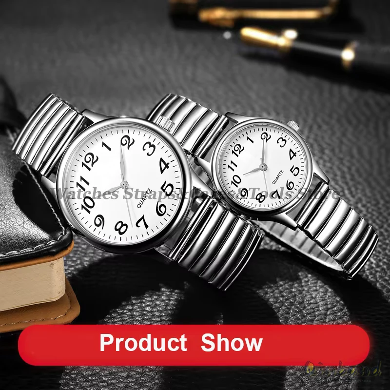 Stainless Steel Stretch Expansion Watch Band - Retractable Metal Elastic Strap Bracelet