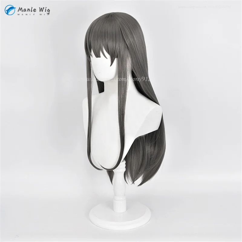 Sakurajima Mai Anime Cosplay Perücke Dunkelgrau Hitzebeständig 5