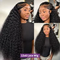 Perruques bouclées 40-42 pouces, Deep Wave, 13x4 13x6, Lace Frontal HD, Cheveux Humains, Water Wave, Perruque Lace Front 360, Remy Brésilien pour Femmes 3