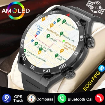 스마트 워치 남성용 풀 터치 스크린, HD 해상도, GPS 트랙, 음성 통화, NFC 시계, 나침반 IP68 ECG 스마트워치, 1.5 인치