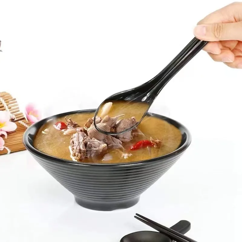 1/3/5pcs Japanese Style Long Handle Soup Spoon Ramen Ladle Spoon for Ramen Noodle Soup Hot Pot Scoop Kitchen Utensil soup spoon