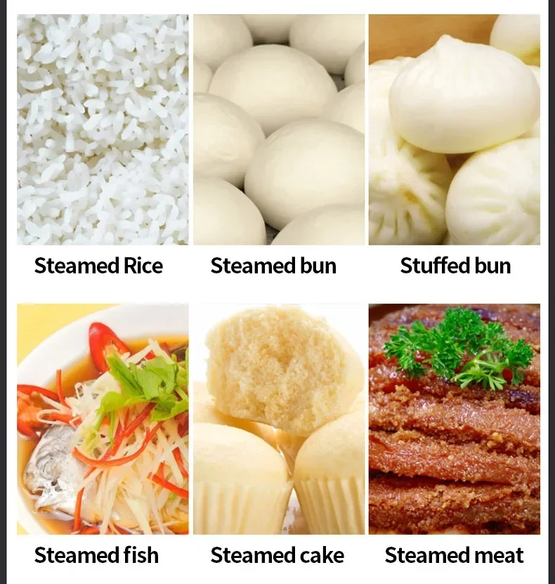 Commercial Chicken Rice Meal Steaming Cabinet Machine Shrimp Buns Steamer Rice Steaming Cooking 12/20/24/36 Trays