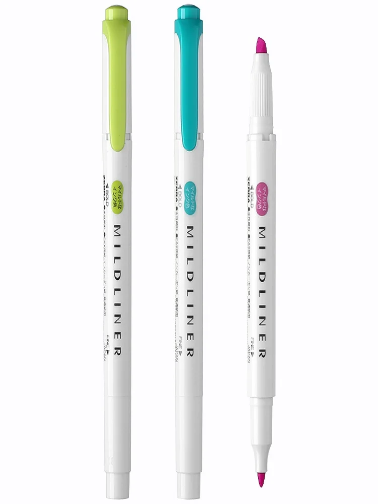 25 Colors Double Headed Midliner Highlighter Pens Hook Pen Cute Fluorescent  Pens Art Mark Pens School&Office Stationery - AliExpress