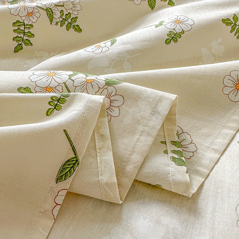 100% Cotton Flat Sheet Floral Style Bedsheet Skin-friendly Bed Linen sabanas para cama Home Bed Flat Sheets (No Pillowcase) 5