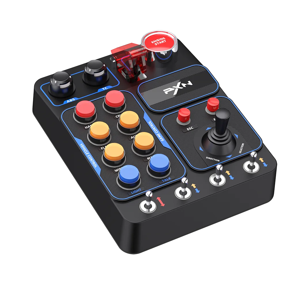 PXN Racing Simulator Central Control Box EURO Truck Simulator Gearbox RGB lighting effects American Truck Game Car Controller gaming controller