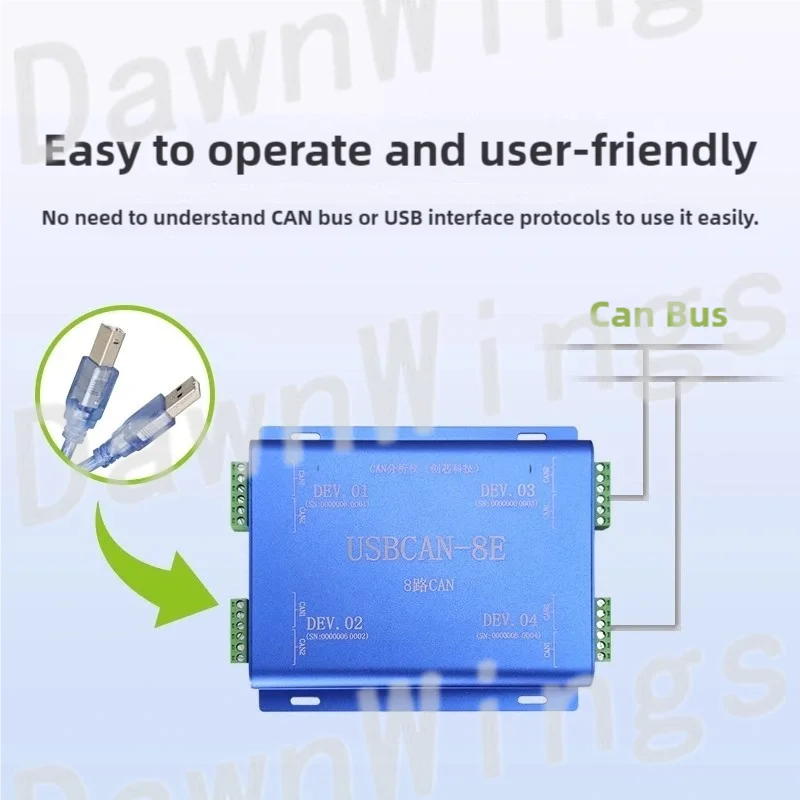 USBCAN-8E: Industrial-Grade 8-Channel CAN Analyzer with 3KV Isolation